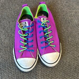 Converse Purple and Blue Sneakers Classic Low-Top Style
